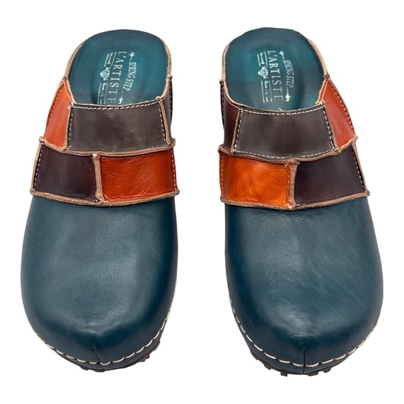NWOB L'Artiste by Spring Step Riverview Clogs Women's Size 6.5 Leather Clogs - Picture 3 of 7